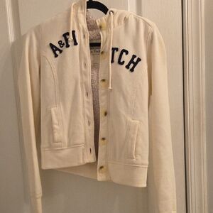 Abercrombie & Fitch Off-White Jacket with Navy Accents